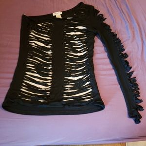 Women's one arm long sleeve top